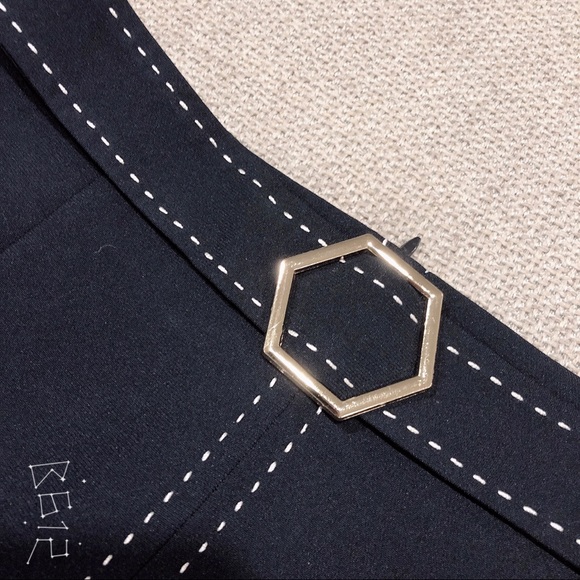 Elegant Japanese Style Skirt. Navy A-shape pro - Picture 4 of 6